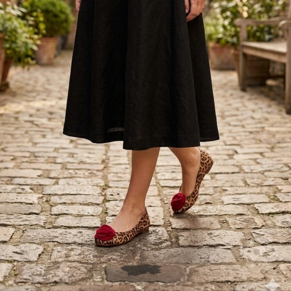 Anthropologie Shoes - ANTHROPOLOGIE| Staccato Leopard Ballet Flats - Sz 7